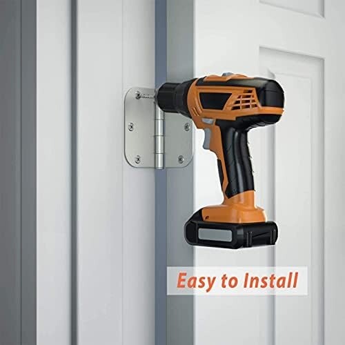 Classic Brushed Nickel 30 Pack Door Hinges 3.5" x 3.5" with Removable Pins