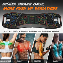 Load image into Gallery viewer, Ultimate Portable push Up Board with Resistance Bands for Chest &amp; Back Training