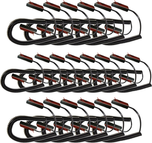 Durable Black Coiled Security Cable Tether for Remote Control - 10 Feet Stretch