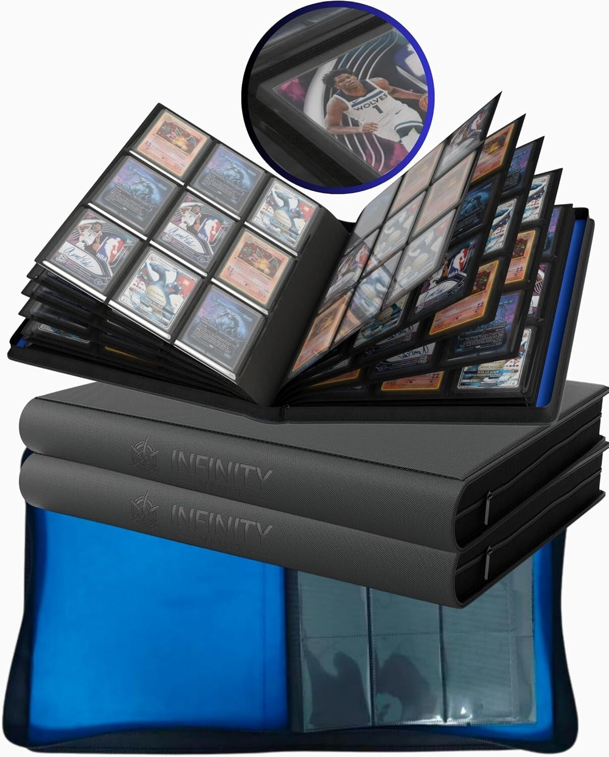 Easy Flip Dual-Sided Top Loader Binder for Non-Graded Cards - 288 Cards Capacity