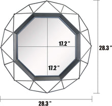 Load image into Gallery viewer, Versatile 28.3" Octagonal Black Wall Mirror with Easy Mounting Brackets