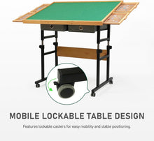 Load image into Gallery viewer, Mobile and Versatile Puzzle Table with 45° Tilt &amp; Drawers for Easy Organization