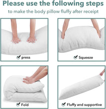 Load image into Gallery viewer, Machine Washable Body Pillow - Large 21"x54" Soft Comfort for Whole Body Support