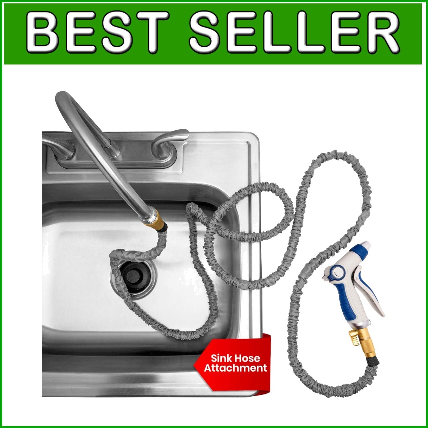 Apartment-Friendly Indoor Sink Hose with Converters - Easy Setup for All Needs