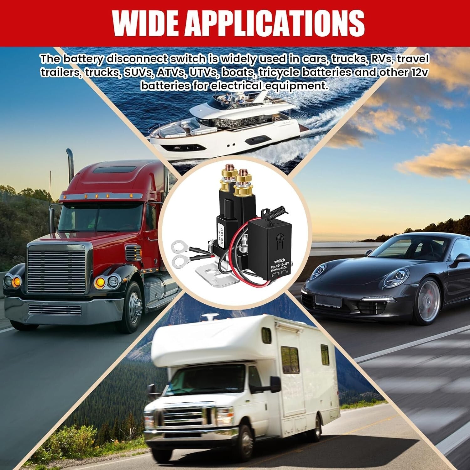 500A Remote Control Battery Disconnect Switch for Enhanced Vehicle Security