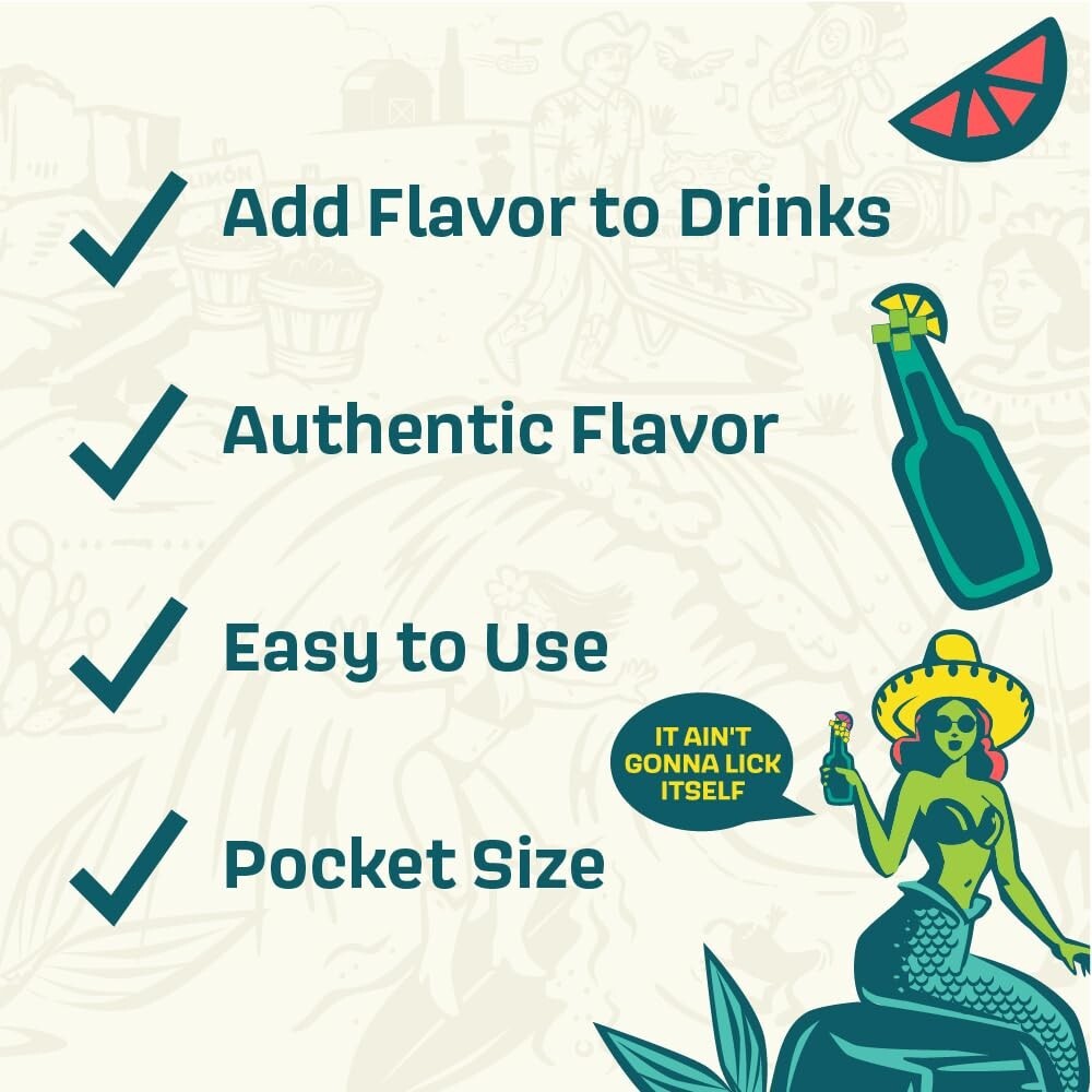 Authentic Mexican Chili Lime Beer Salt - 24 Mini Bottles for Ultimate Flavor