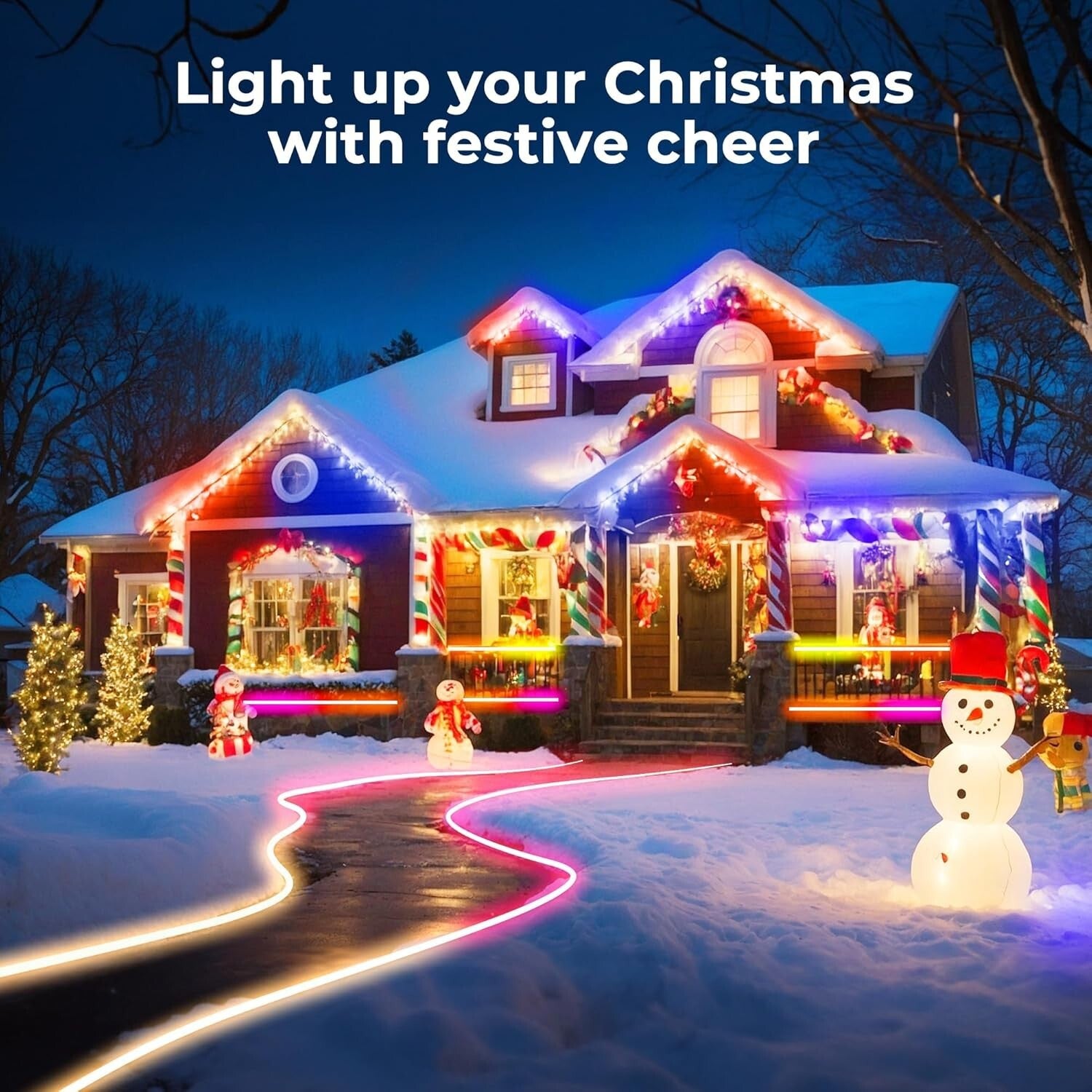 Durable IP67 Neon Rope Lights - 100FT Color-Changing LED with Smart Controls