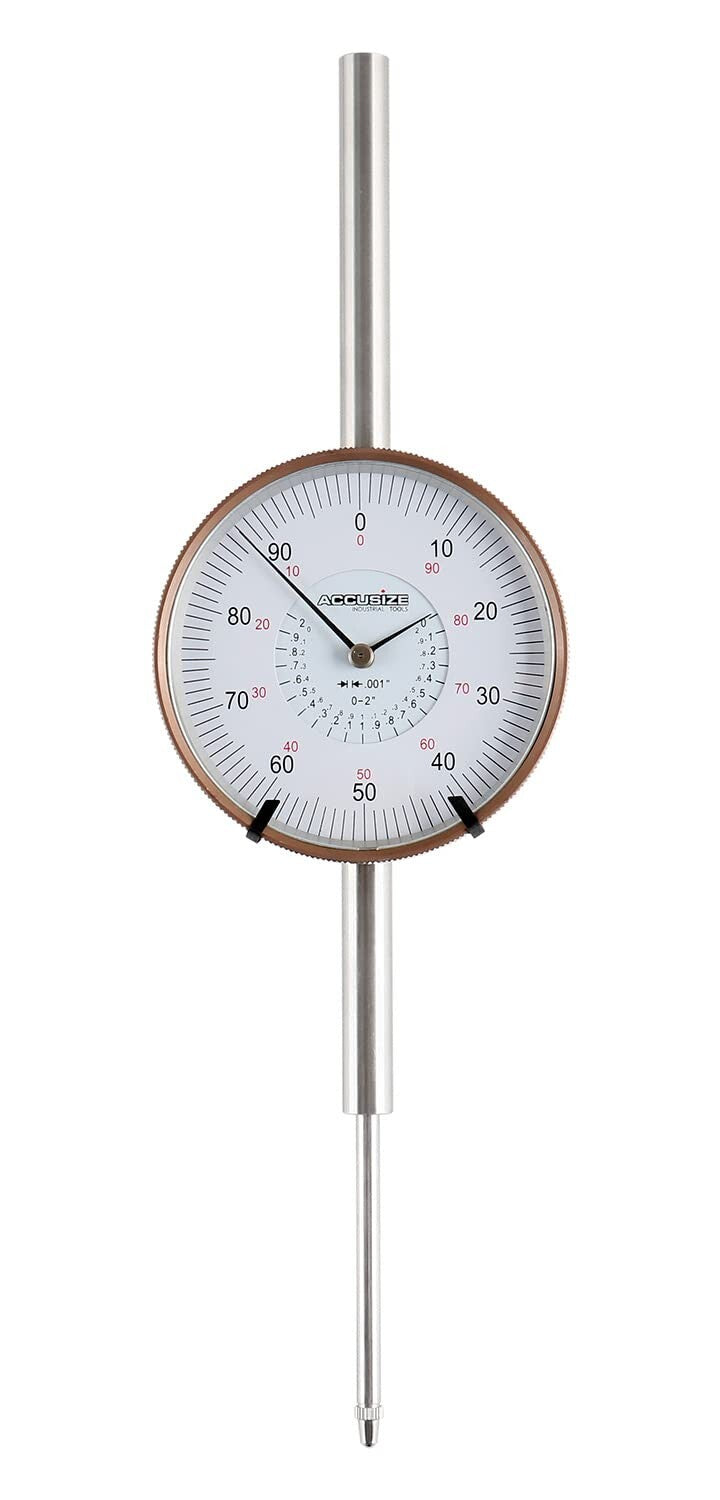 Precision 0-2'' Dial Indicator with 3'' Big Face - AGD 2 Style, Satin Finish