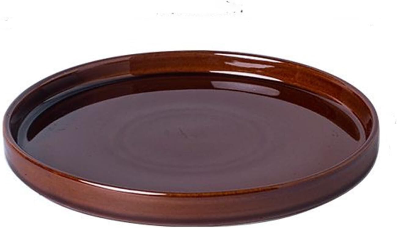 Elegant 12.5-Inch Ceramic Plant Saucer for Indoor & Outdoor Water Drainage