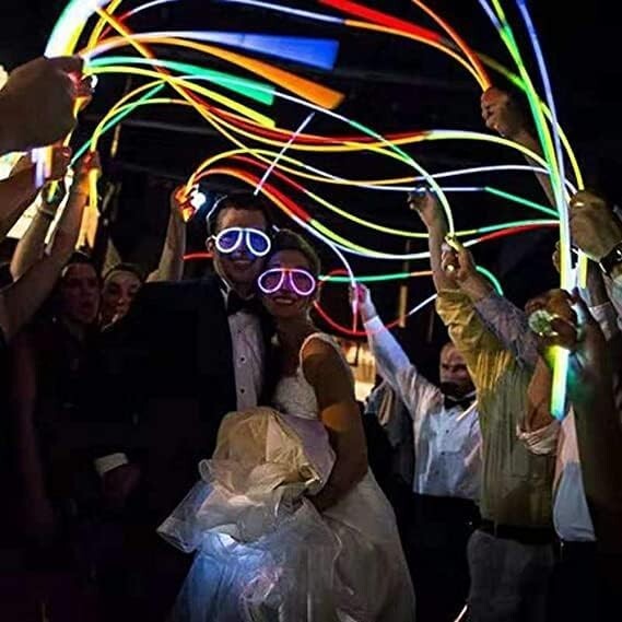 Long-Lasting Waterproof Glow Necklaces - 100ct for Festivities & Raves