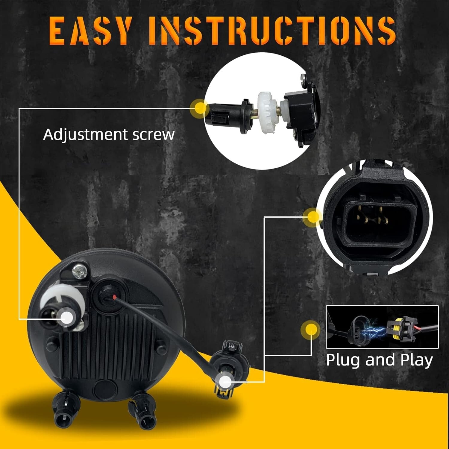 Durable Waterproof LED Fog Lights Set for Various Chevy & GMC Vehicles - 1 PCS