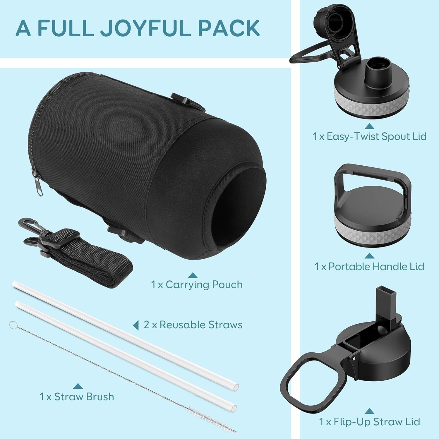 87 oz Stainless Steel Water Jug - 48 Hours Cold, 24 Hours Hot - Adventure Ready