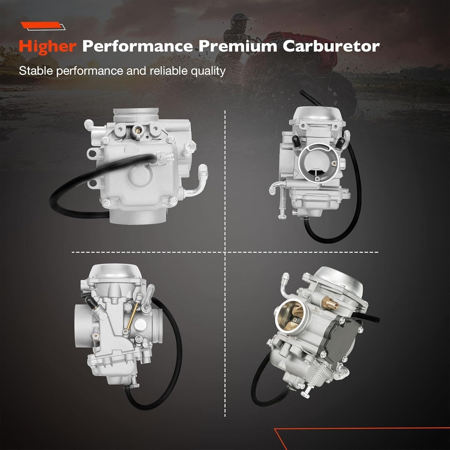 Compact Polaris Carburetor Replacement with Fuel Pump – ATV Essentials 2000-2014