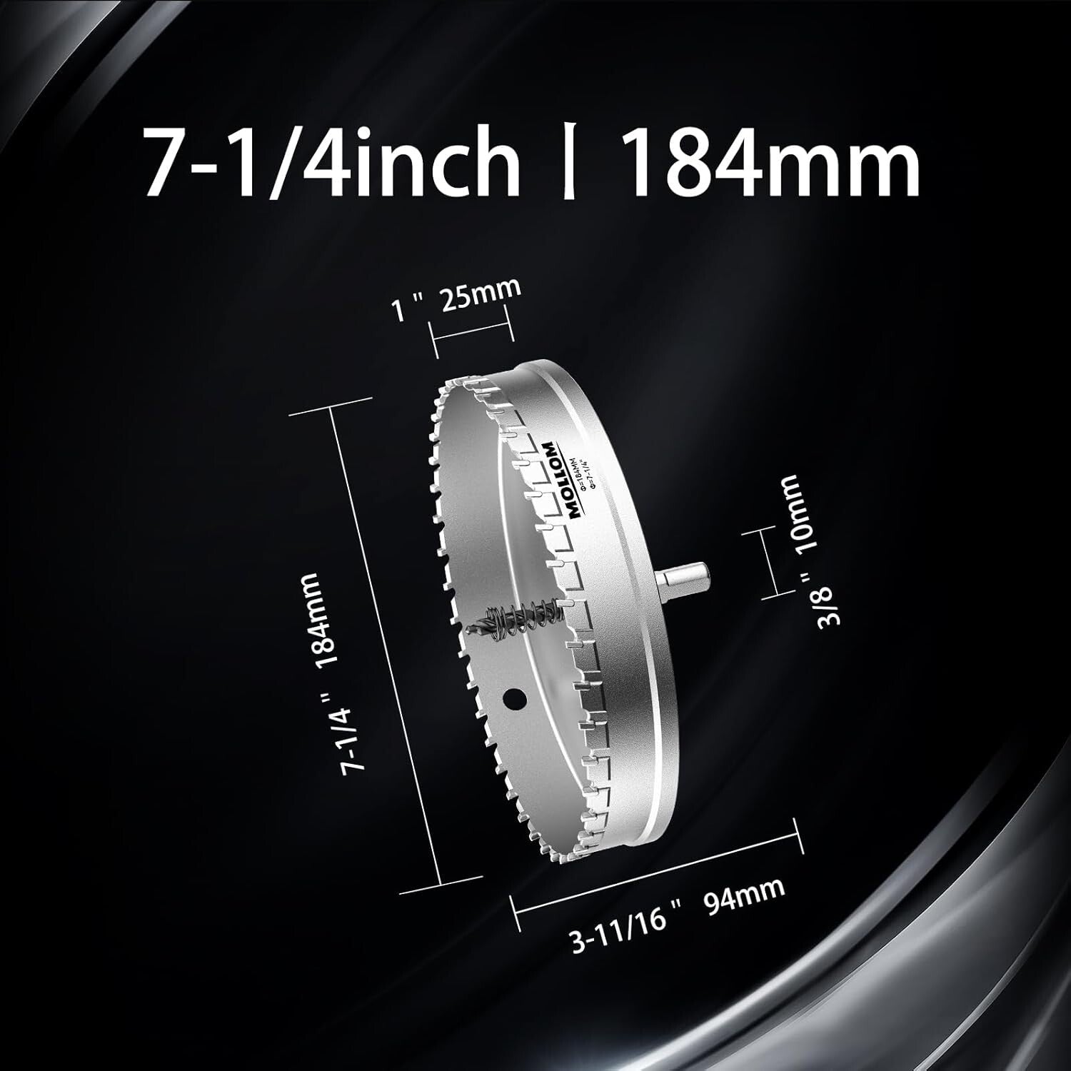 Durable 41-Tooth Carbide Hole Saw with Titanium Pilot Bits for Efficient Cuts