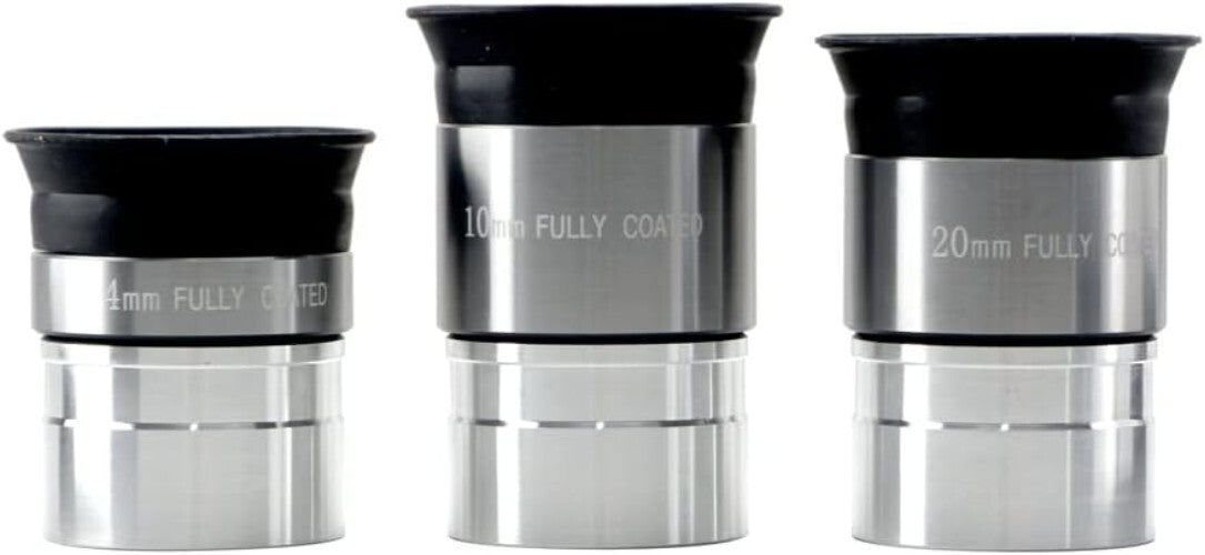 1.25 inch High-Grade Optical Telescope Eyepiece Set: Three Focal Lengths for All