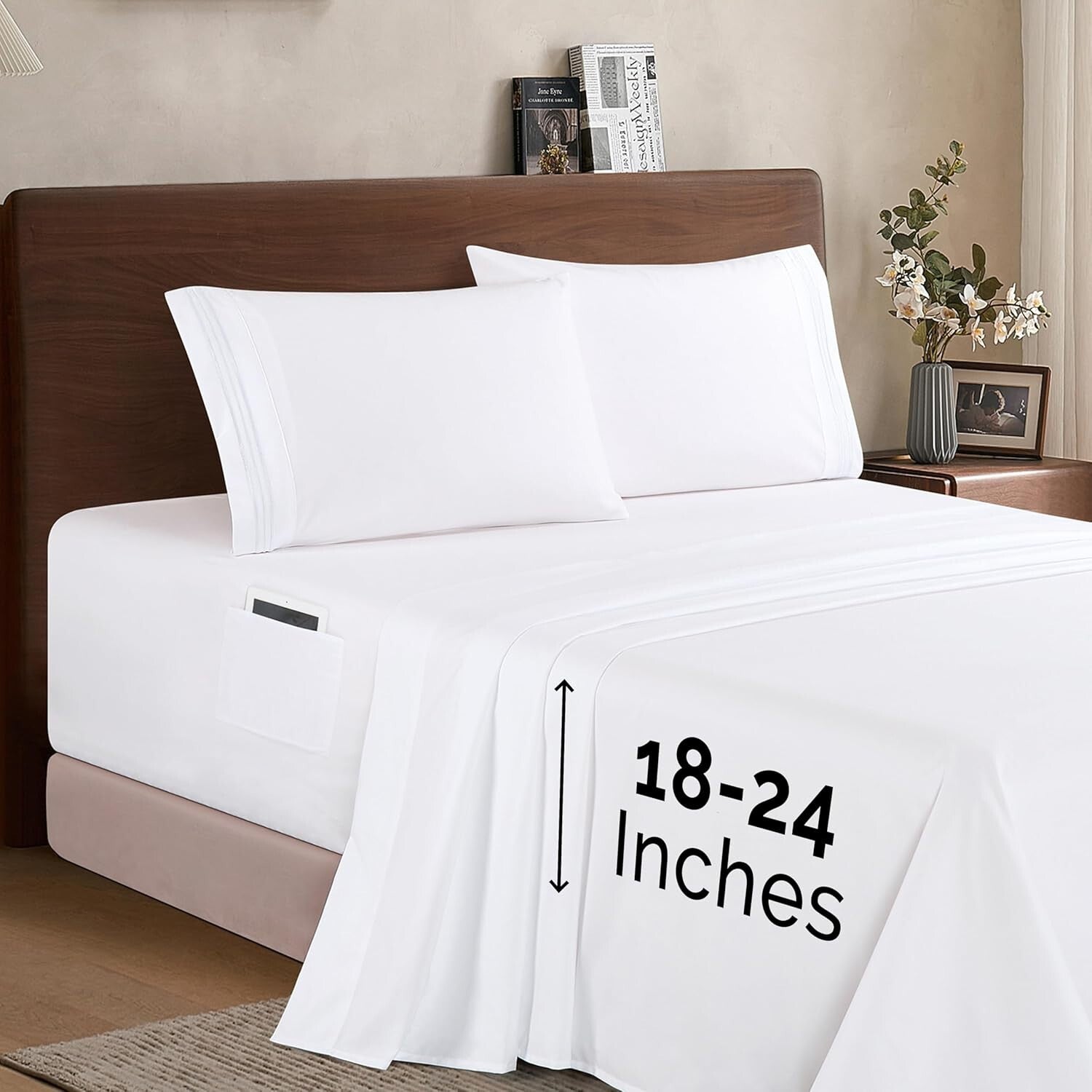 Ultra Soft King Microfiber Sheets with Extra Deep Pockets - Perfect for Comfort