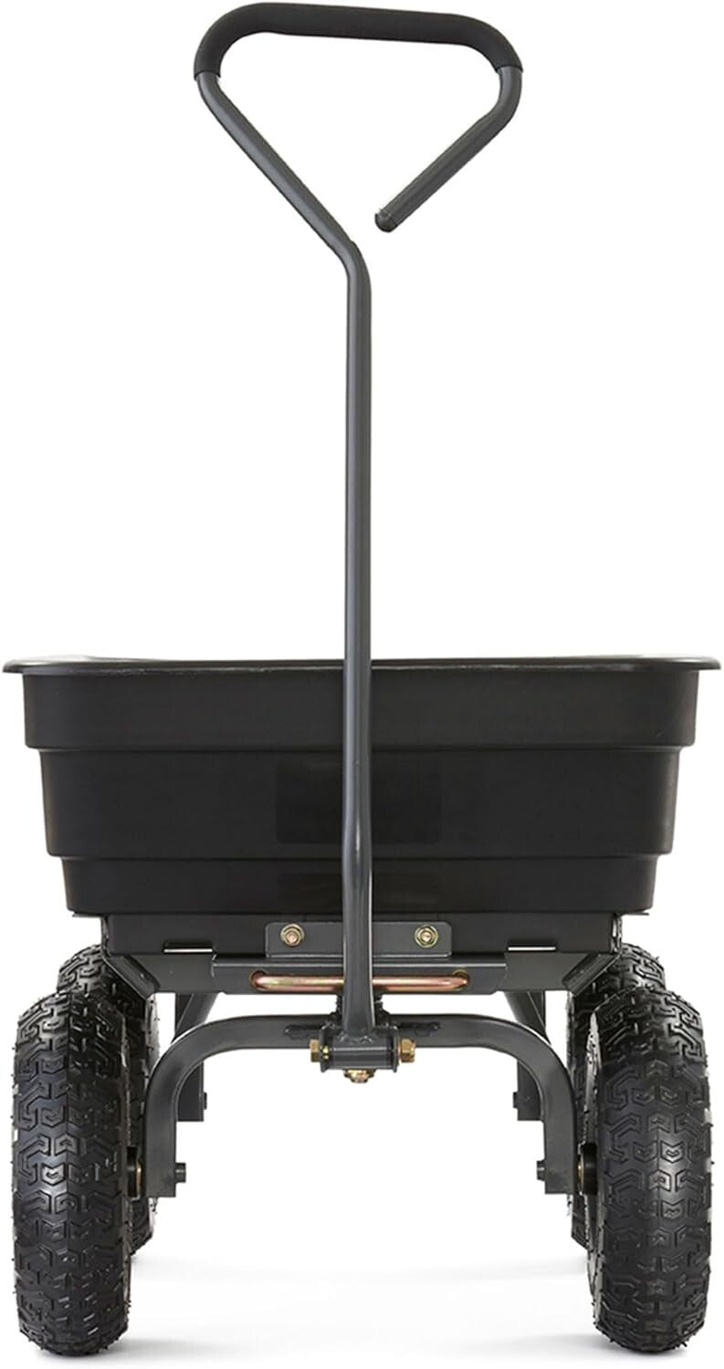 Durable Utility Garden Cart with Pneumatic Tires - Effortless Hauling Solution