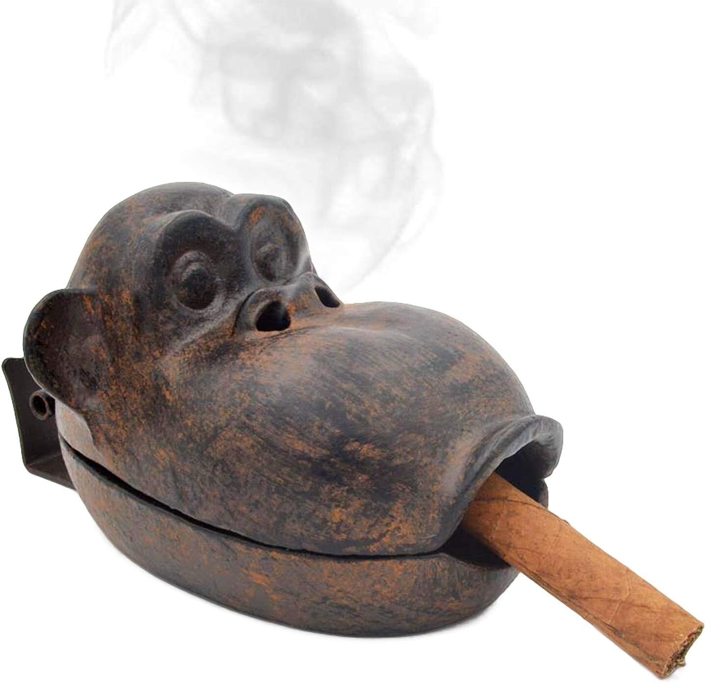 Durable Retro Cigar Ashtray Shaped like a Monkey - Perfect for Collectors