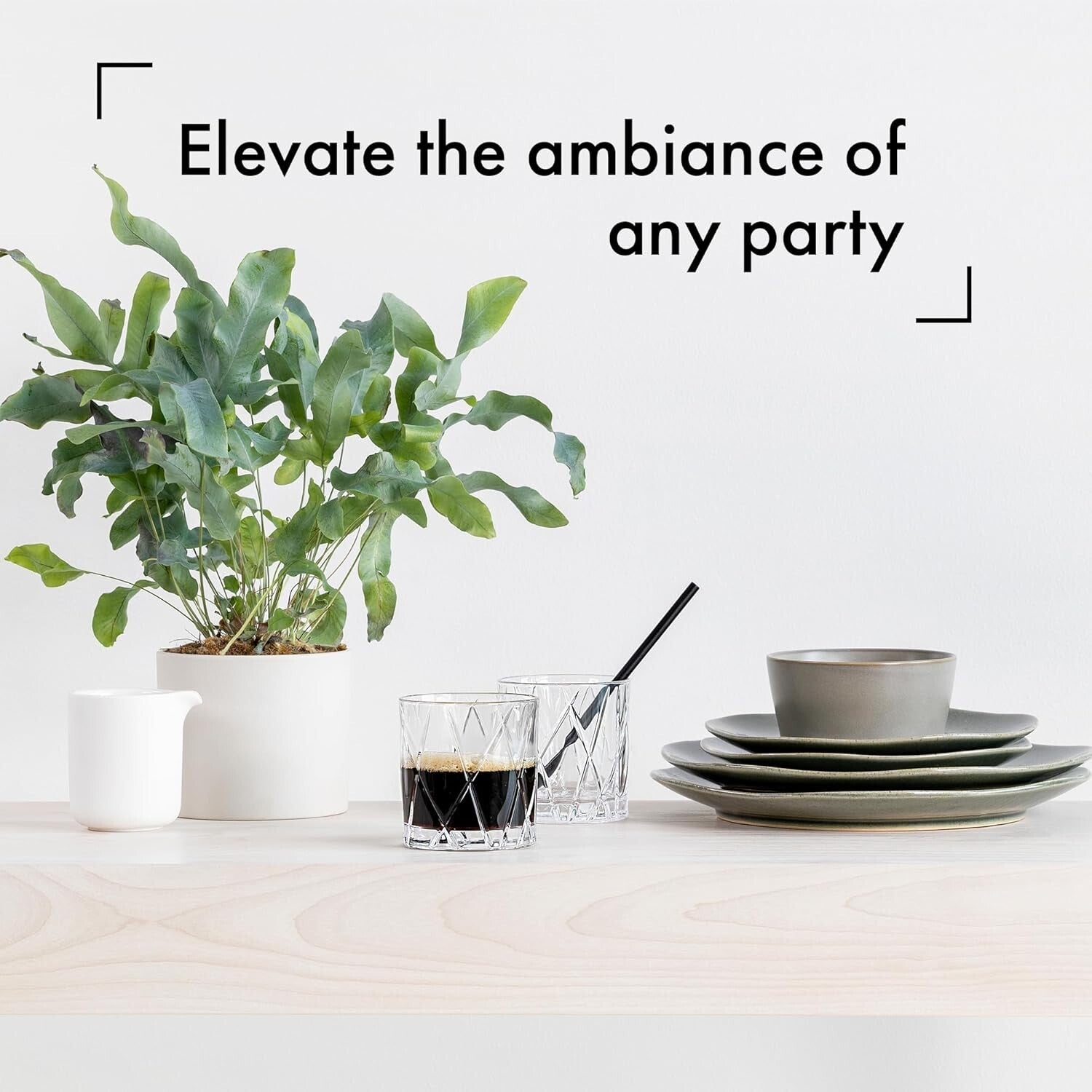 German Crystal Glassware Set for Whiskey & Cocktails - 11 Oz., Dishwasher Safe