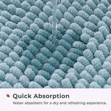 Load image into Gallery viewer, Luxurious 36"x24" Chenille Bath Mat - Soft, Absorbent &amp; Non-Slip Safety Rug