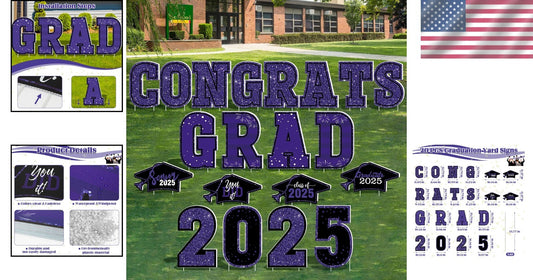 Inspirational Graduation Yard Signs - 20 PCS, Perfect for Class of 2025 Parties