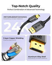 Load image into Gallery viewer, Premium 15FT Mini DisplayPort to DisplayPort Cable, 16K@60Hz for All Devices