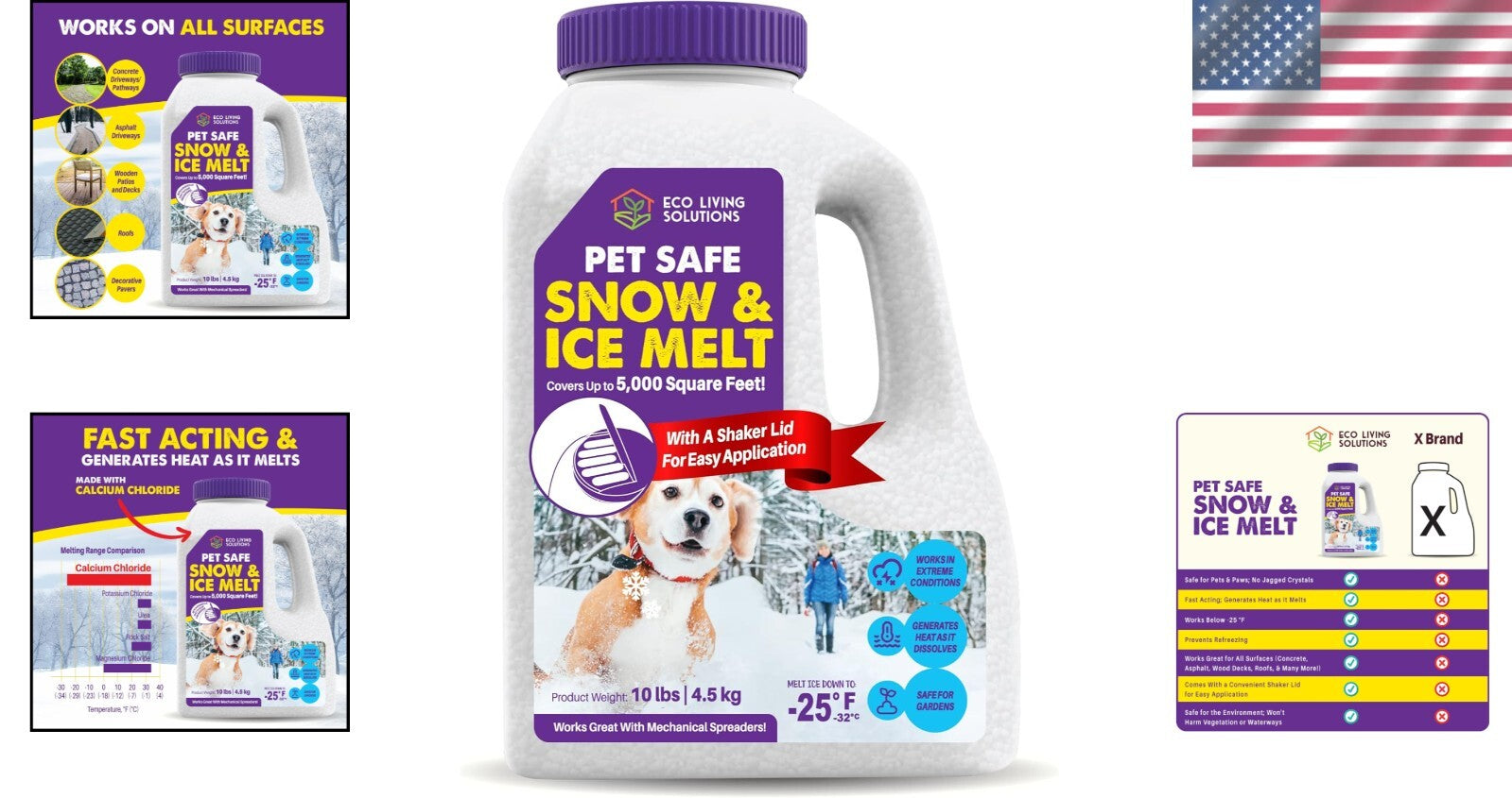 Pet-Safe Calcium Chloride Ice Melt: Eco-Friendly Solution for Driveways & Roofs