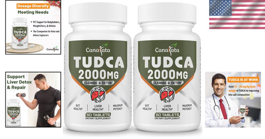TUDCA 2000mg Liver Cleaner - Easy-to-Swallow Tablets for Detox & Bile Support