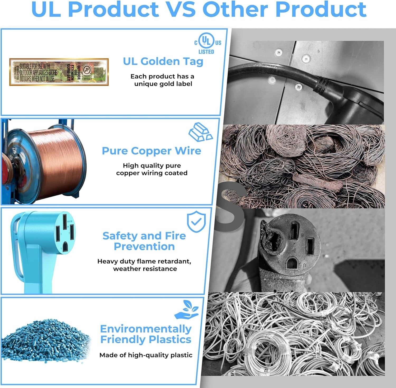 Secure 50A 100ft RV Power Cord with Locking Connector - Ideal for Generators