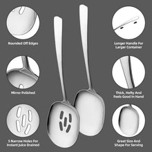 Load image into Gallery viewer, Versatile 12 Inch Slotted Serving Spoons - Durable and Rust-Resistant Set of 12