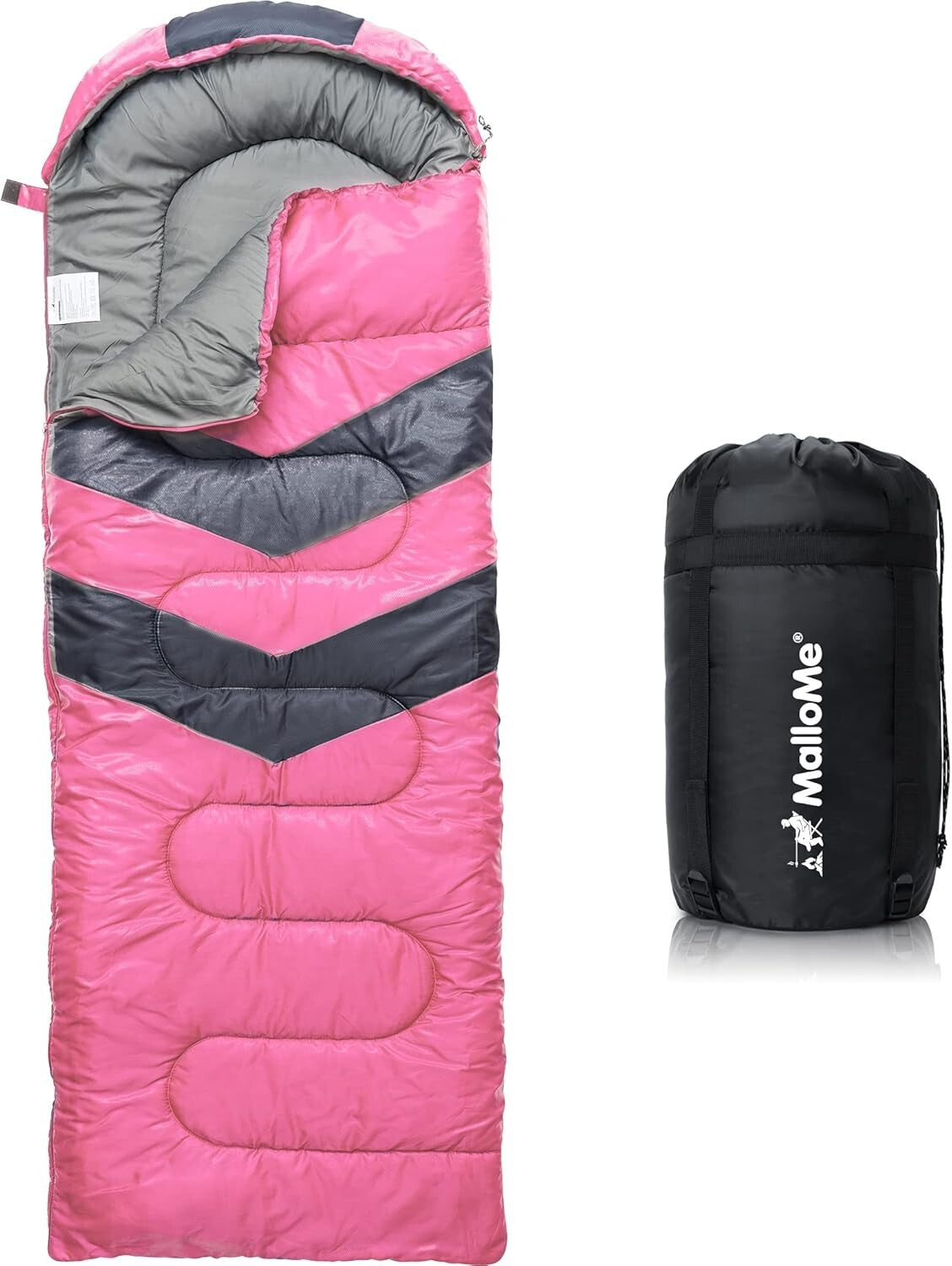 Plush Comfort Sleeping Bag for Adults & Kids - 3 Season, Lightweight, 32°-65°F