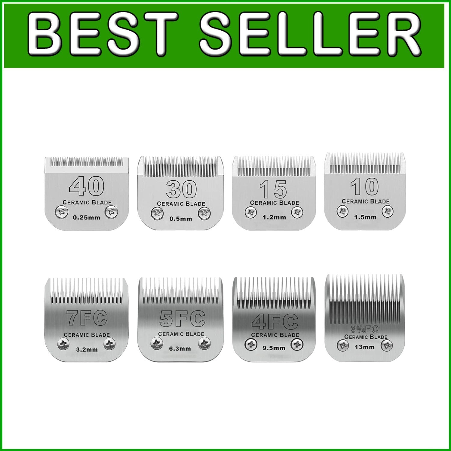 Pro-Grade Detachable Clipper Blades for Dogs - Ceramic & Stainless Steel Quality