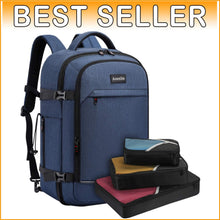 Load image into Gallery viewer, 17-Inch Laptop Travel Backpack with Packing Cubes - Perfect for Weekend Getaways