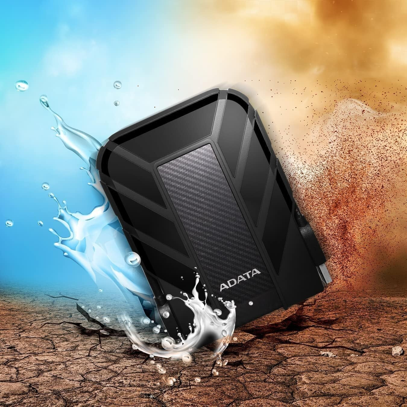 IP68 Waterproof 2TB Portable Hard Drive - Shockproof USB 3.1 Storage Solution