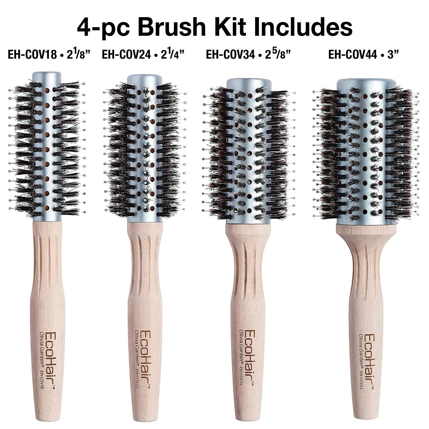 Eco-Friendly Bamboo Hair Brush with Boar Bristles for Shine & Frizz Control