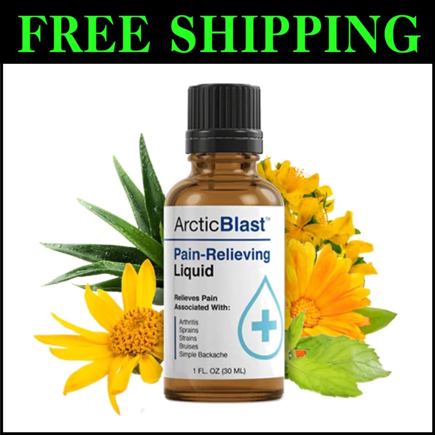 Muscle Rub Liquid with DMSO, Menthol & Camphor – No Mess Relief for Sore Muscles