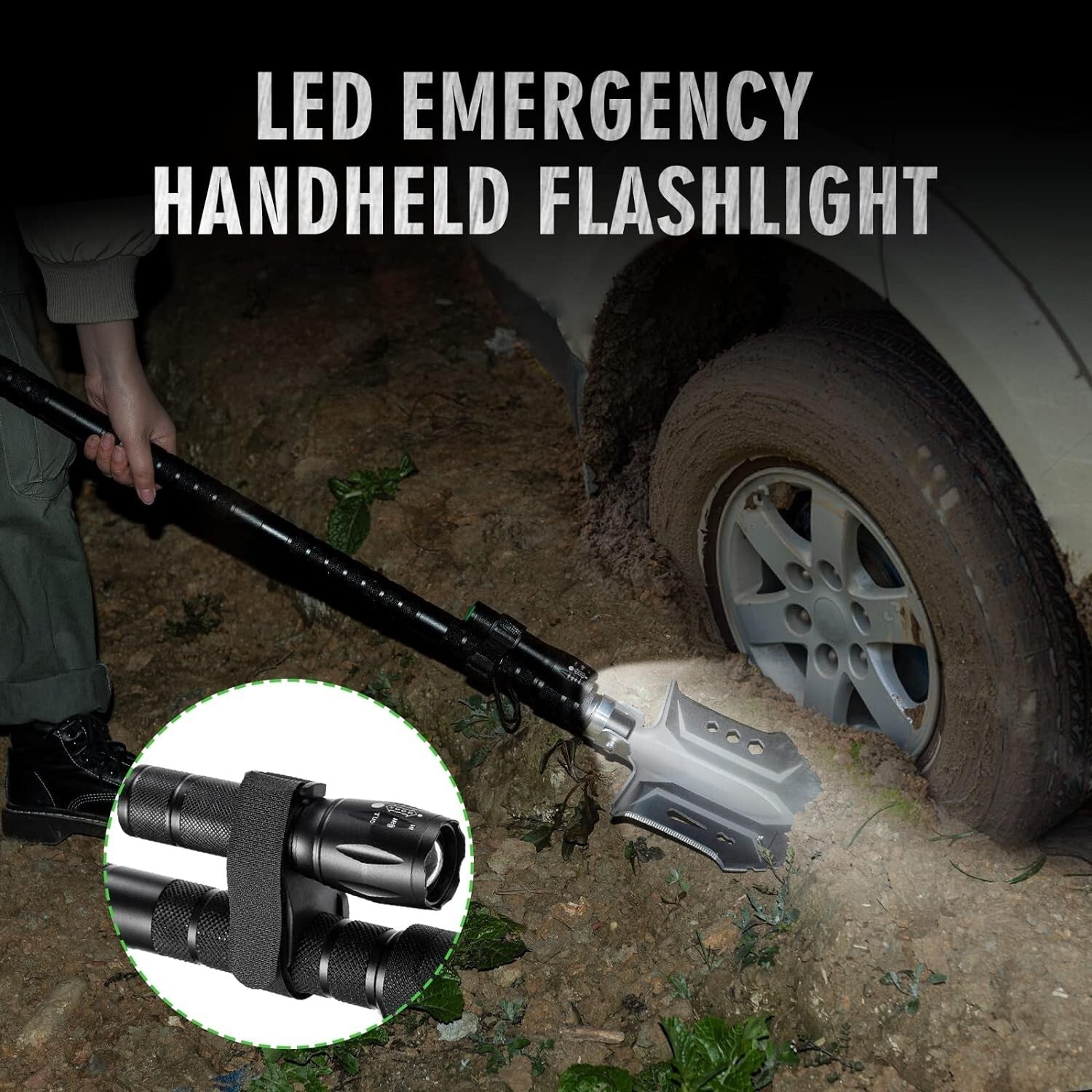 Durable High Carbon Steel Folding Survival Shovel & Axe Combo - Lightweight Gear