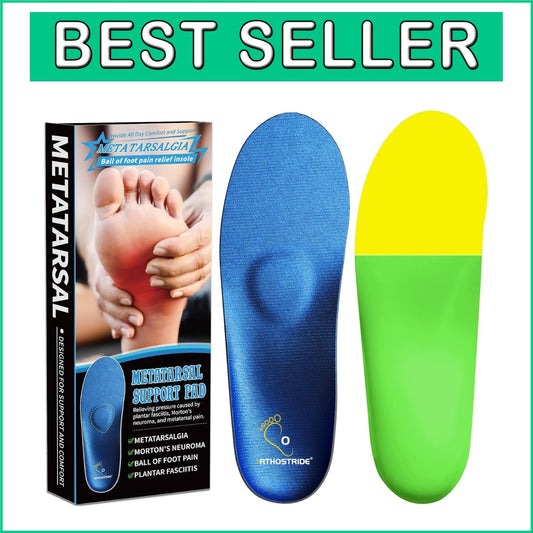 Breathable Orthotic Insoles for Metatarsalgia and Plantar Fasciitis Pain Relief
