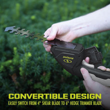 Load image into Gallery viewer, 2.5 lbs Cordless 7.2V Grass Shears &amp; Hedge Trimmer - Perfect for Small Gardens