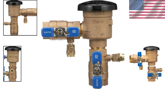 1.5-Inch Wilkins 720A Bronze Pressure Vacuum Breaker - Backsiphonage Safety