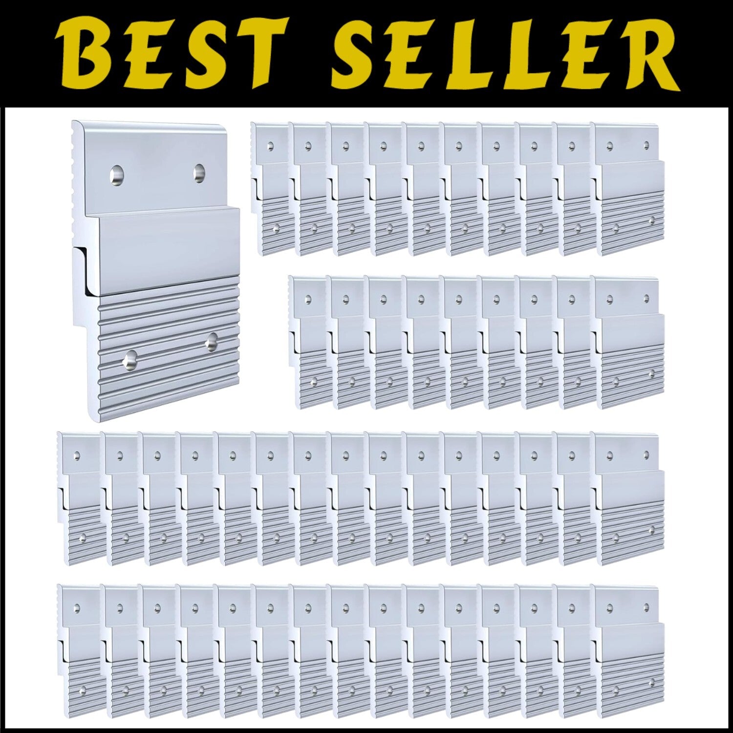 Interlocking Heavy Duty Aluminum Picture Hangers - 50 Pairs for Versatile Use