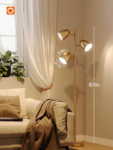 Load image into Gallery viewer, Stylish Gold Standing Floor Lamp with Remote Control, Perfect for Home &amp; Office