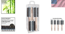 Load image into Gallery viewer, Eco-Friendly Bamboo Hair Brush with Boar Bristles for Shine &amp; Frizz Control
