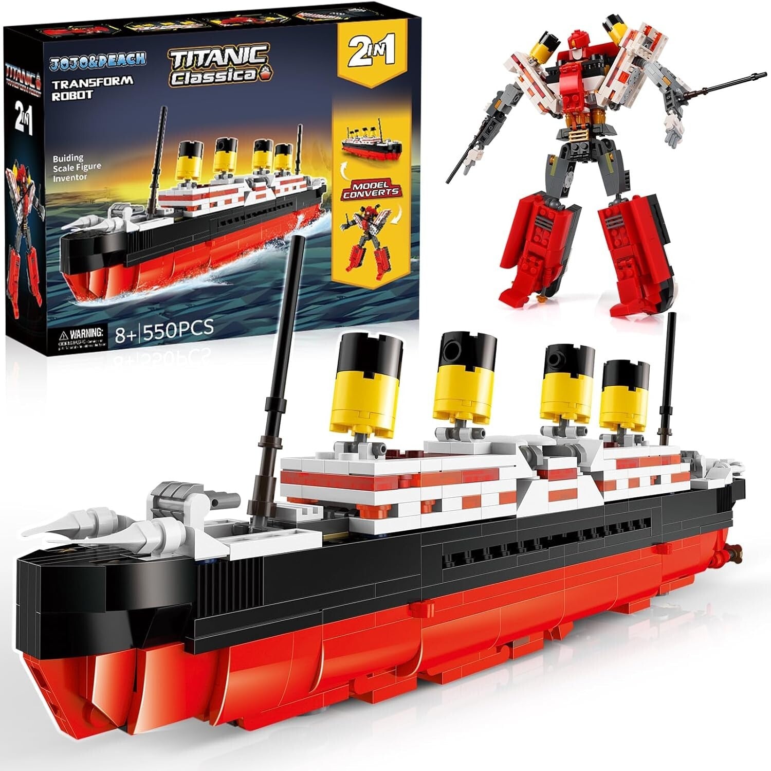 Authentic Titanic Ship and Robot Transformation Set - Perfect Gift for Ages 8+