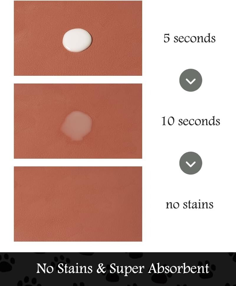 Non-Slip Waterproof Dog Feeding Mat - Absorbent Drying Design for Messy Drinkers