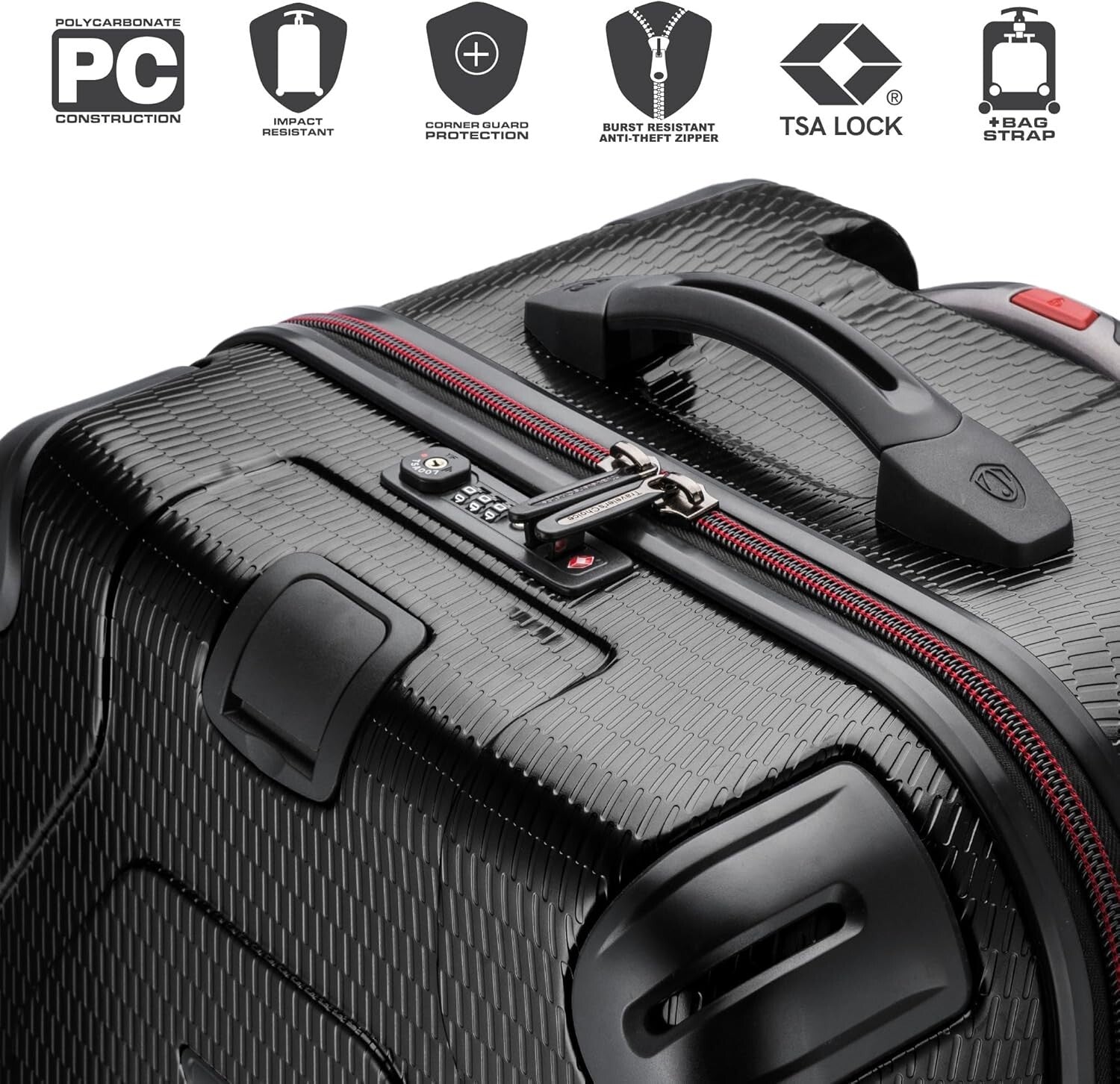 Durable 30" Hardside Luggage with 8 Spinner Wheels - TSA Compliant Travel Expert