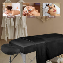 Load image into Gallery viewer, Soft &amp; Resilient 3-Piece Massage Table Sheets - Perfect Fit for Standard Tables
