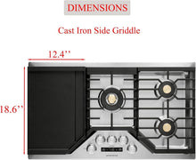 Load image into Gallery viewer, GE Compatible Flat Top Cast Iron Griddle - 18.6"L x 12.4"W For Versatile Cooking