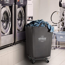 Load image into Gallery viewer, Heavy-Duty Rolling Canvas Laundry Basket - 100 lbs Capacity for Easy Transport
