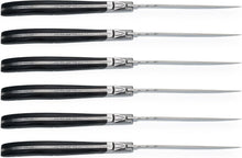Load image into Gallery viewer, Premium Laguiole Steak Knife Set – 6 Stainless Steel Knives with Wood Finishes